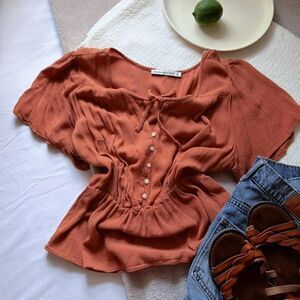 Abercrombie-fitch Women's Orange Blouse
